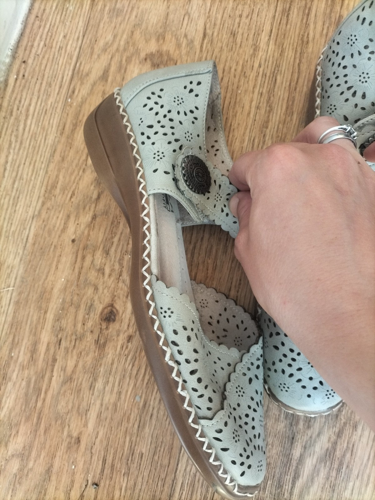 Ladies Lorrella Footwear Size EU 38 Beige Slip On Sandals