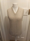 Mens BHS Size Small Stone Marl Sleeveless Jumper