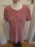 Ladies Warehouse Size 16 Red White Fleck Short Sleeved Tshirt