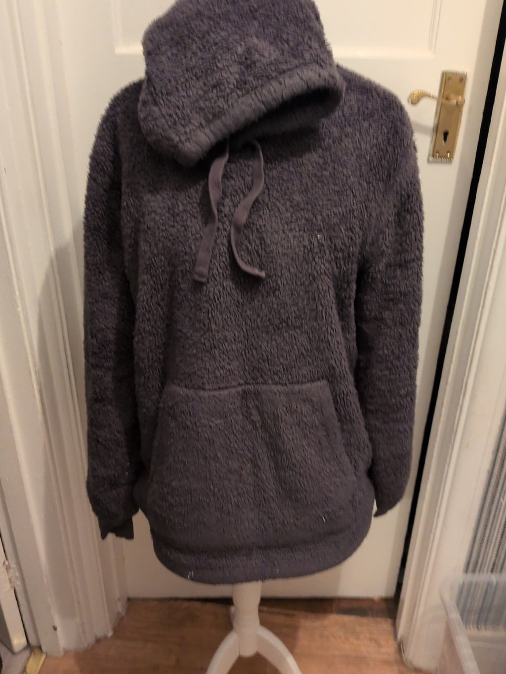 Next XL Grey Fluffy Hooded Pyjama Top