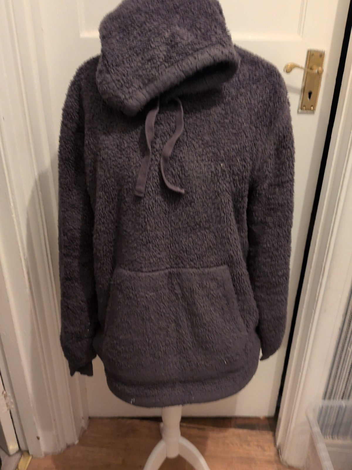 Next XL Grey Fluffy Hooded Pyjama Top
