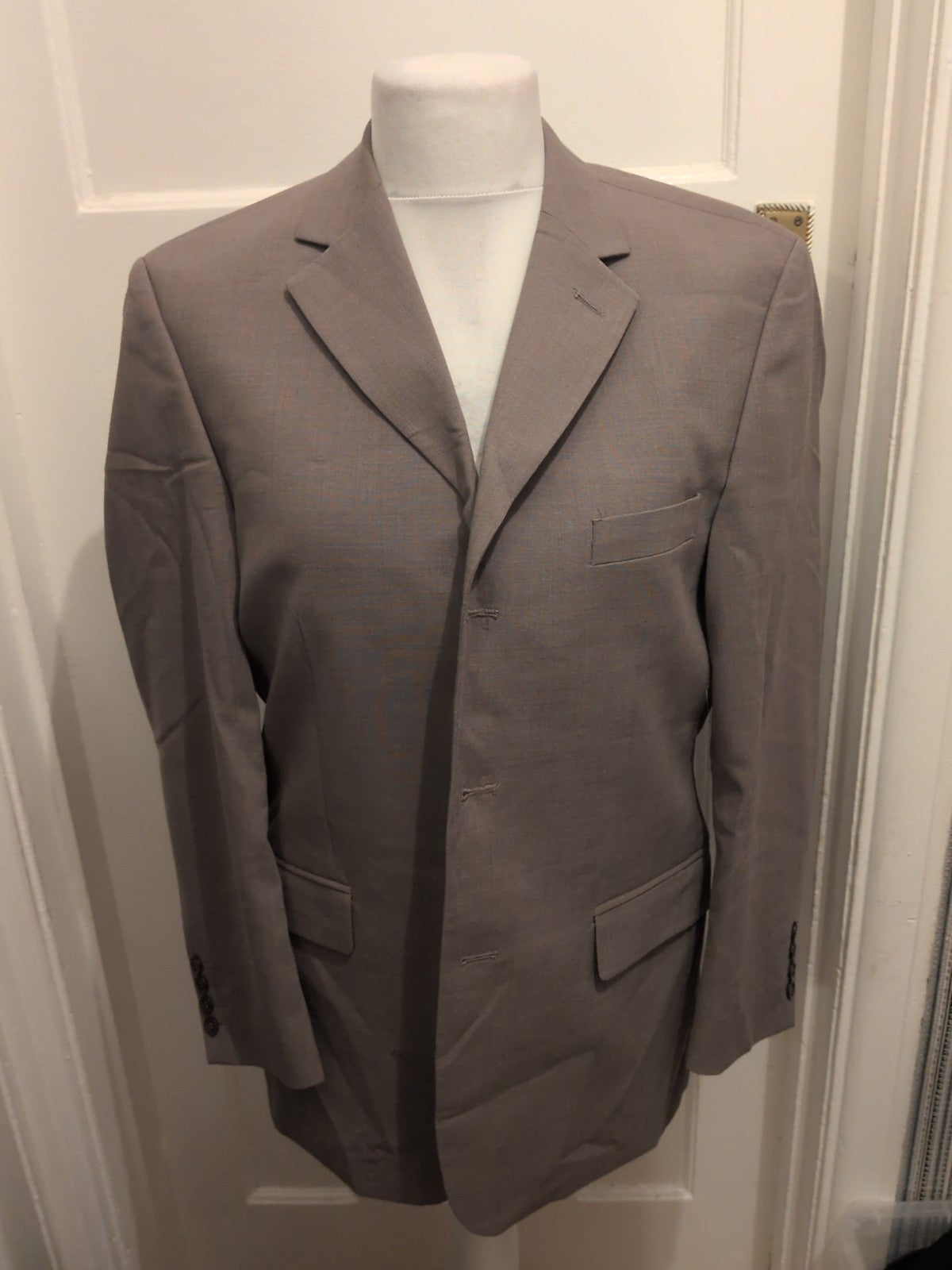 Mens Moss Size Large Grey Suit Jacket