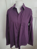 Mens Tu Size 17.5" Deep Purple Long Sleeved Shirt