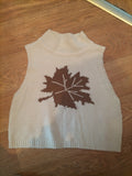 Ladies Shein Size Small Beige And Brown Sleeveless Jumper