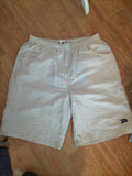Mens Patrick Size Medium Beige Mesh Lined Elasticated Shorts