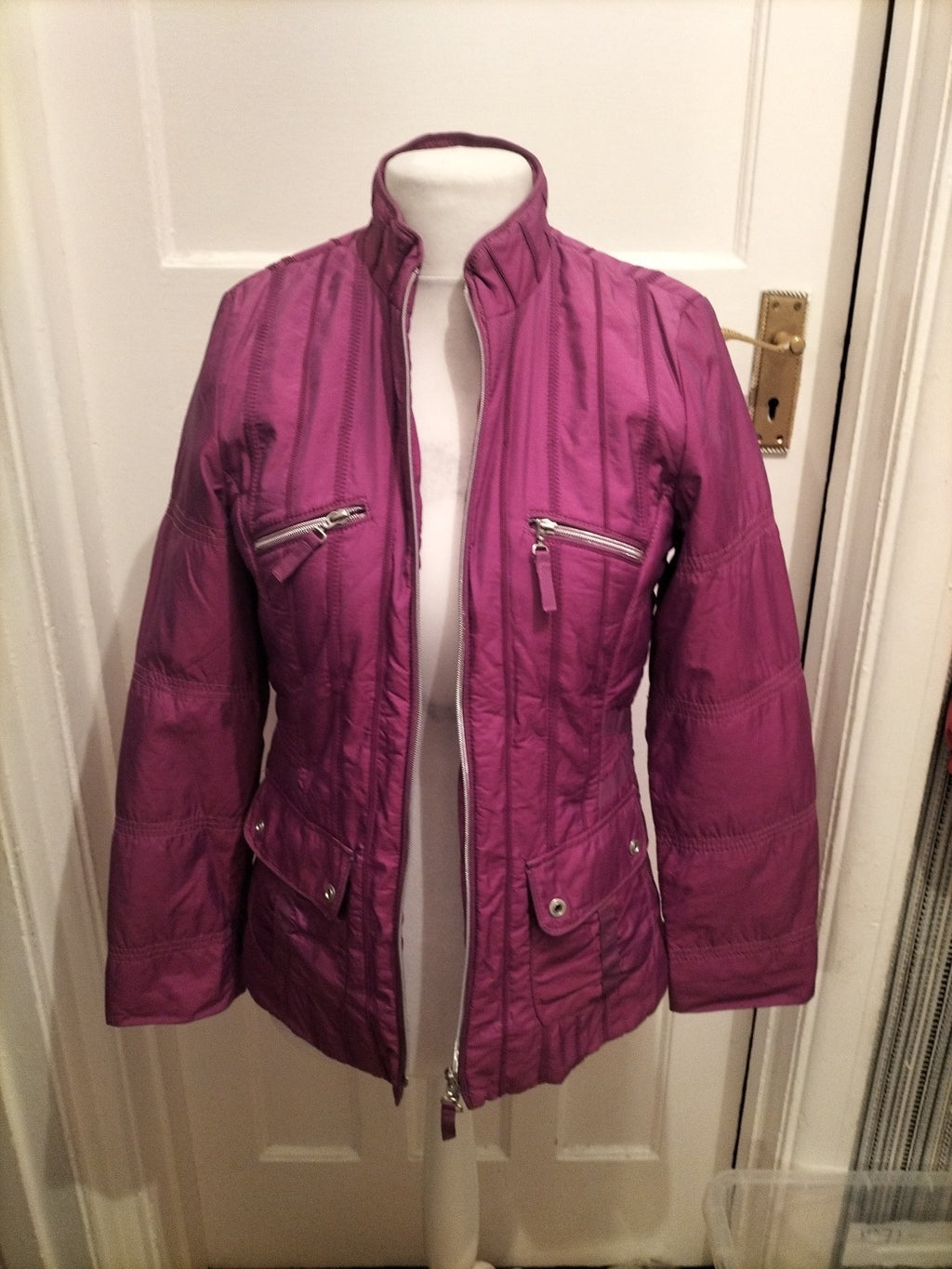 Ladies Jobis Size Eu 38 Purple Full Zip Jacket/Coat