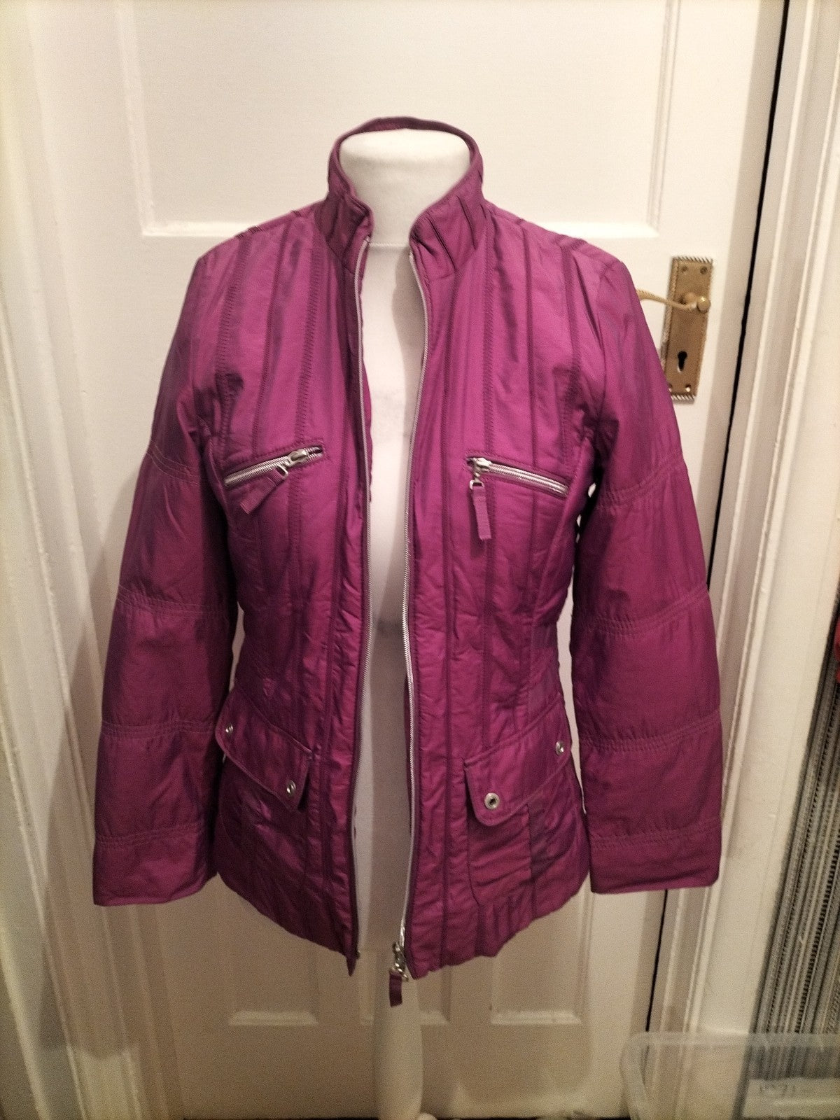 Ladies Jobis Size Eu 38 Purple Full Zip Jacket/Coat