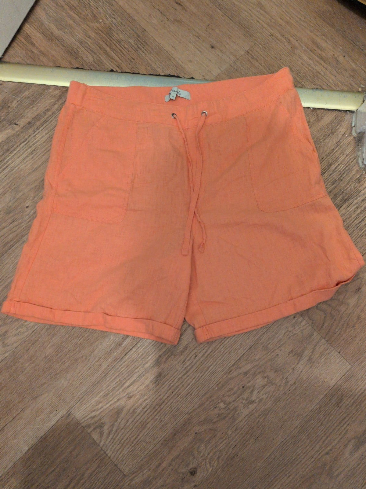 Peacocks 14 Orange Elasticated Bermuda Shorts