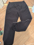 George Large Black With White Trim Track Pants