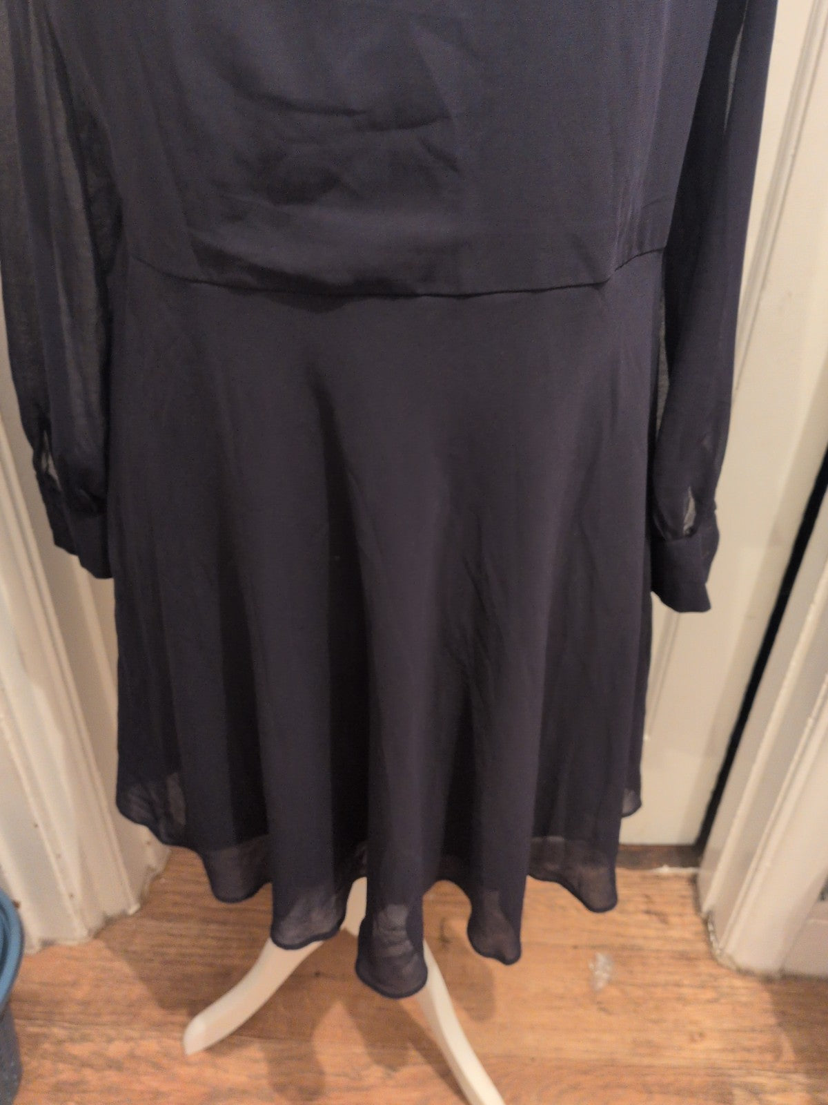 Ladies F&F Size 18 Navy Long Sleeve Dress