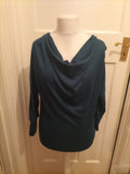 Ladies Shein Size Small Teal Long Sleeved Scoop Neck Top