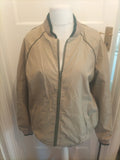 Mens Size XL Beige Lined Jacket Full Zip