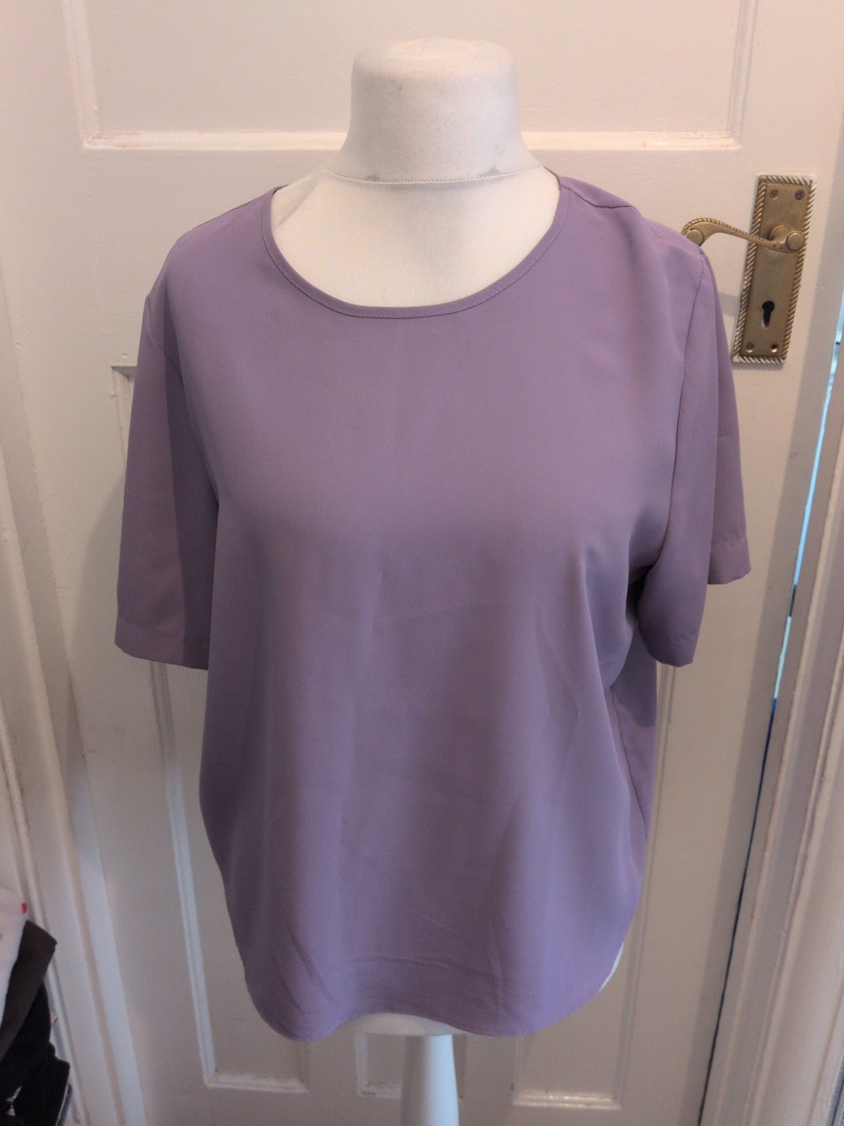 First Avenue 18 Lilac Short Sleeve Blouse