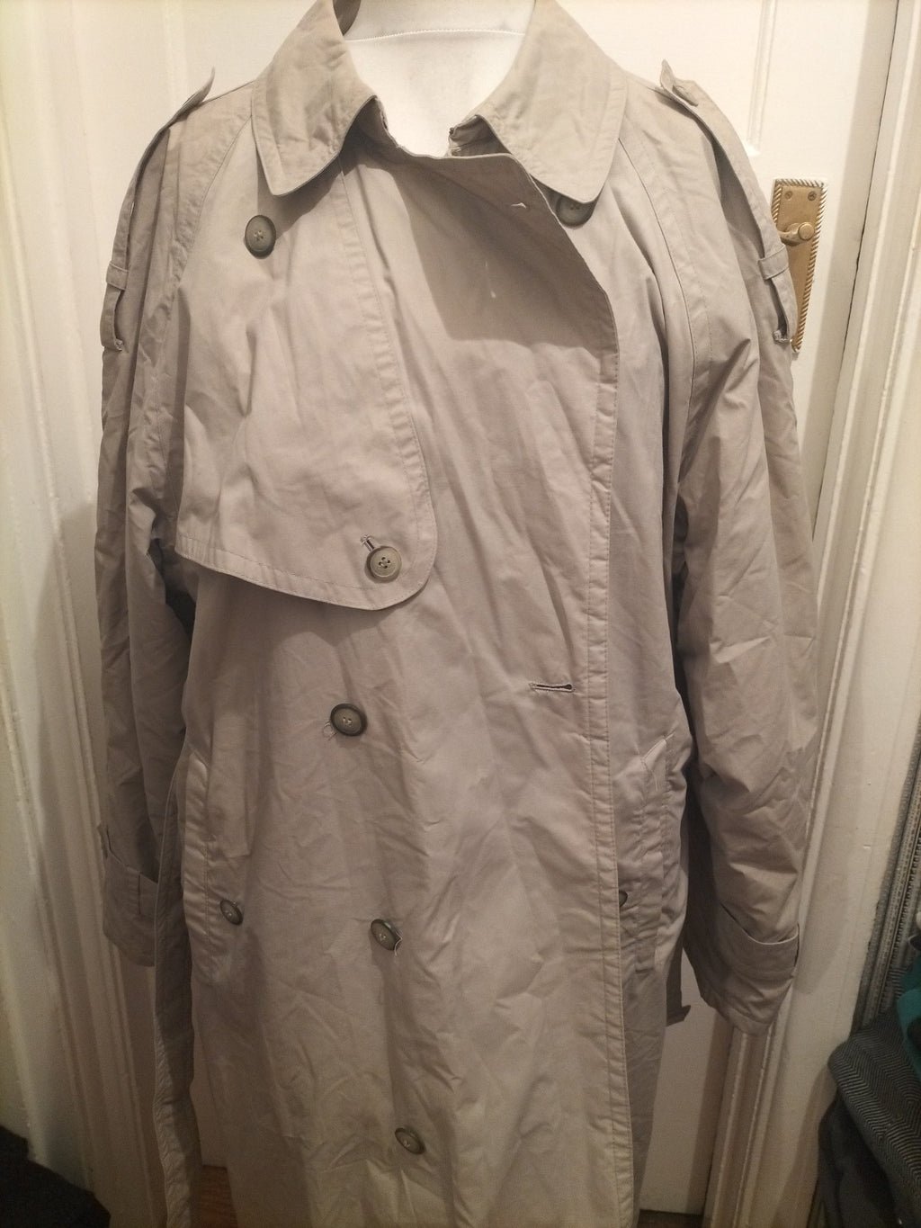 Mens Burton Size Large Stone Long Length Lined Coat