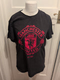Manchester United XL Black And Print Print Short Sleeve T-shirt