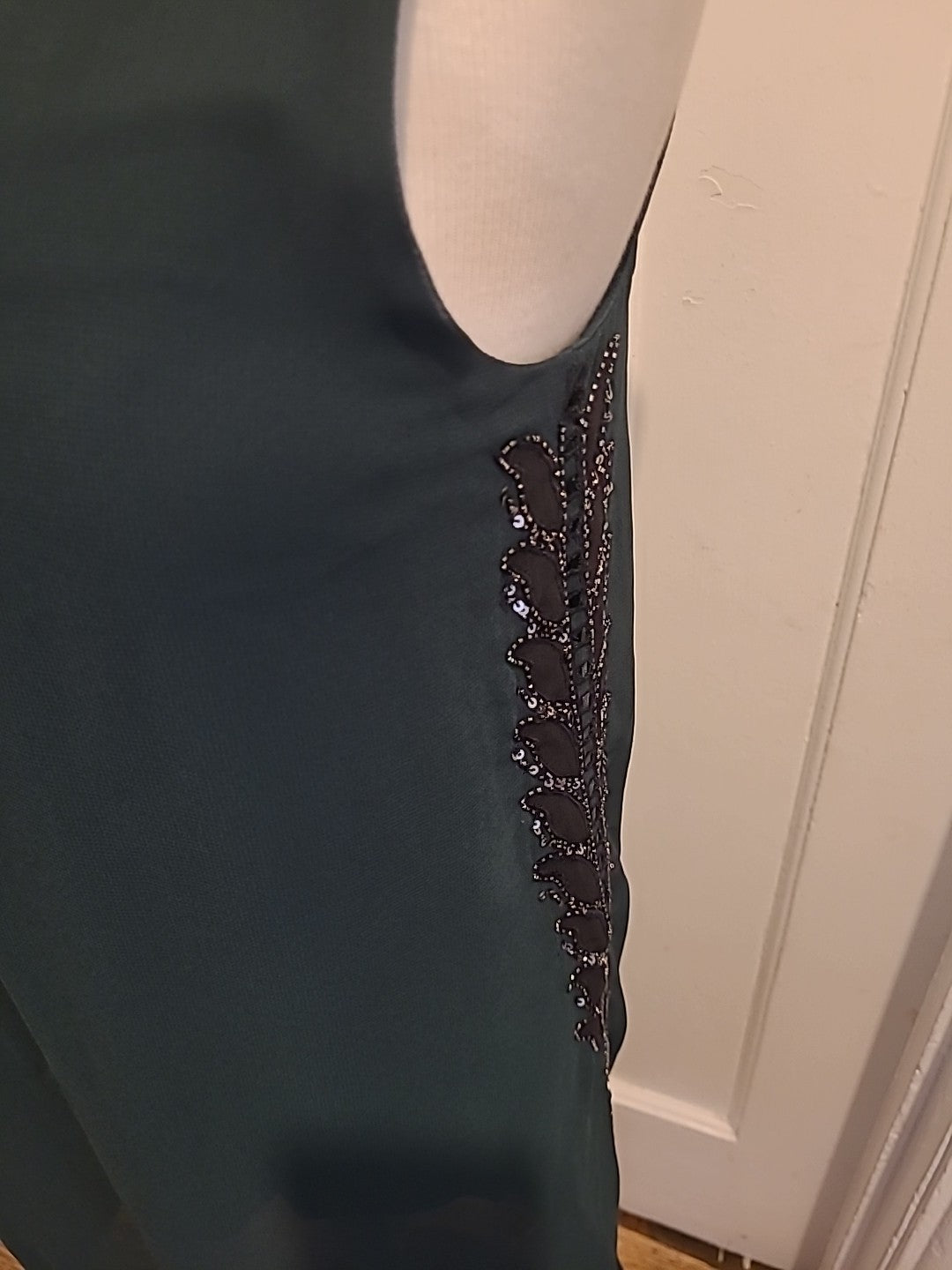 Ladies Next Size 12 Dark Green Lined Sleeveless Blouse