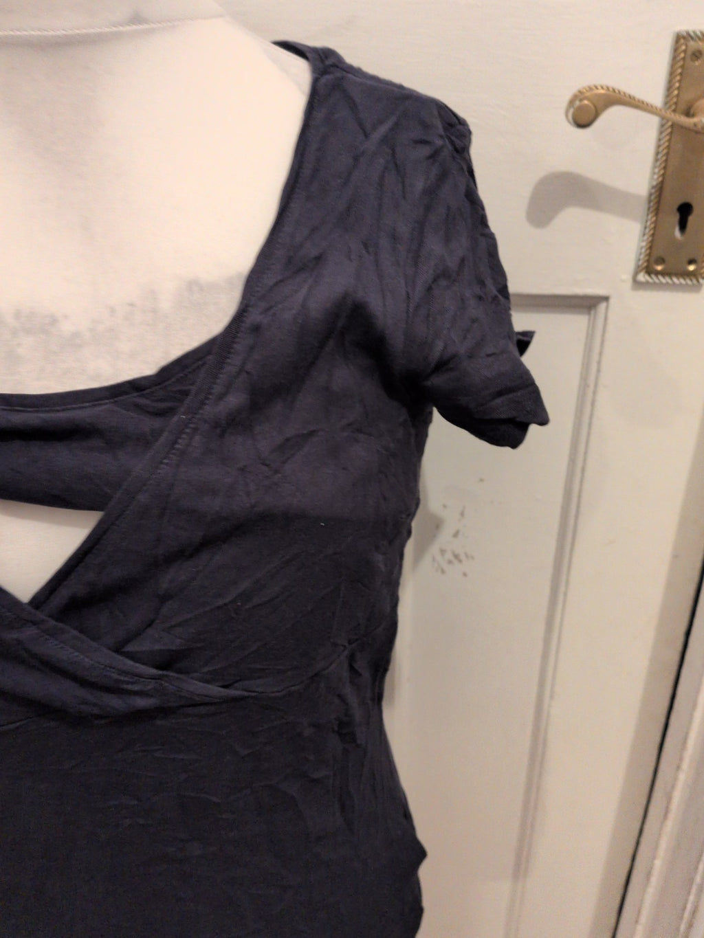 H&M Mama Medium Navy Short Sleeve T-shirt Maternity