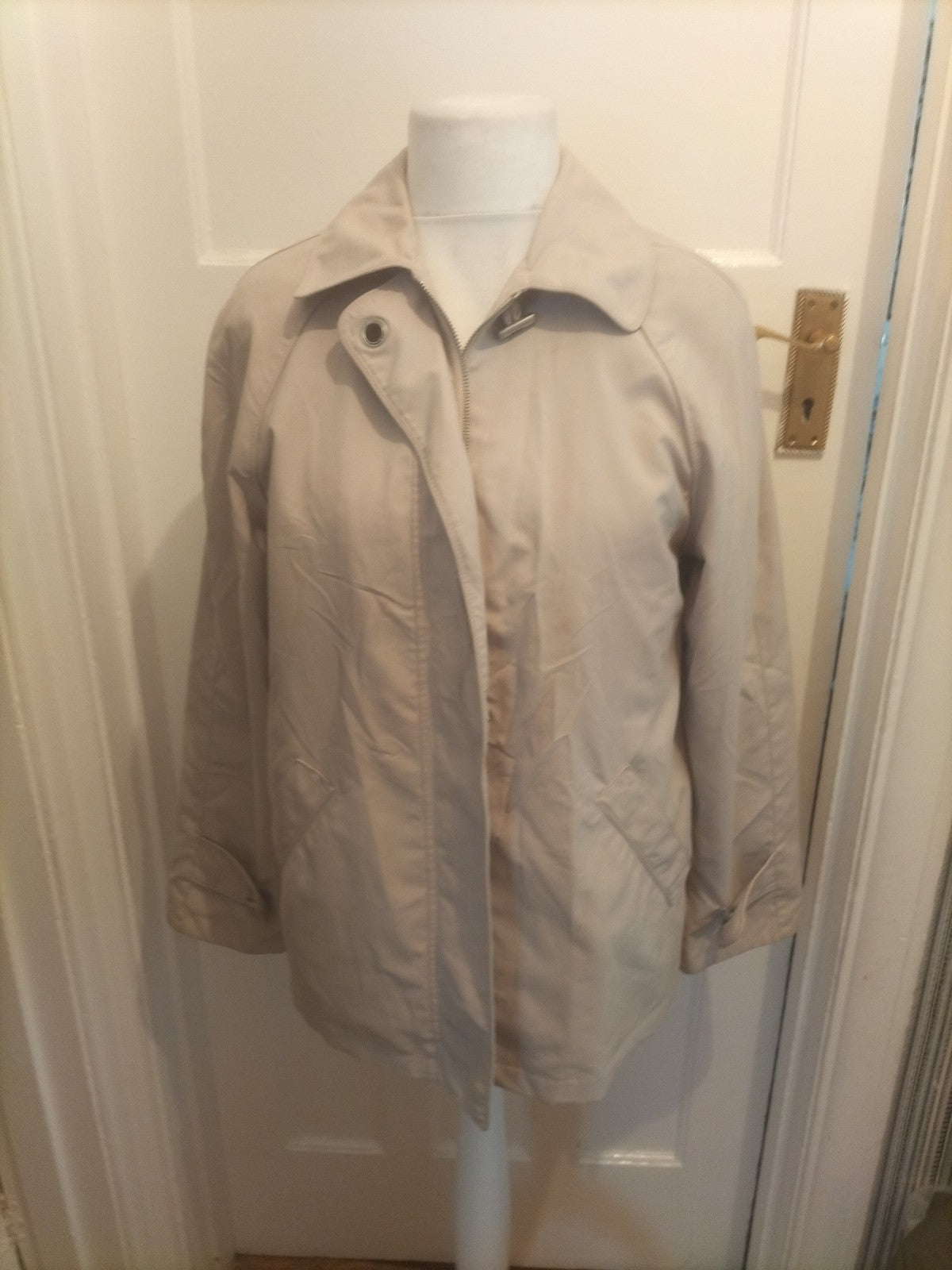 Ladies Dannimac Size M Stone Lined Zipped Jacket