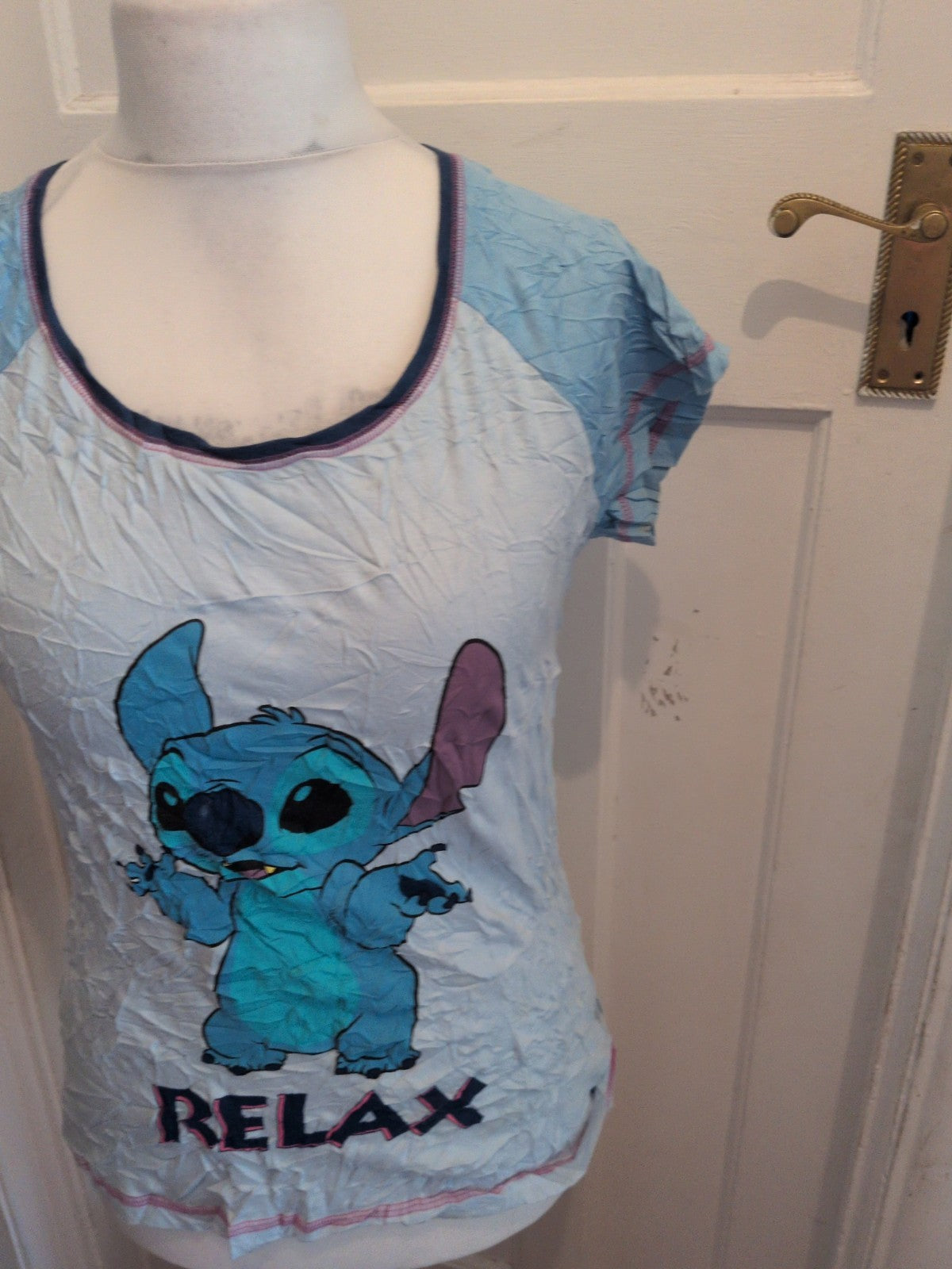 Pyjamas Medium Blue Stitch Pyjama Top