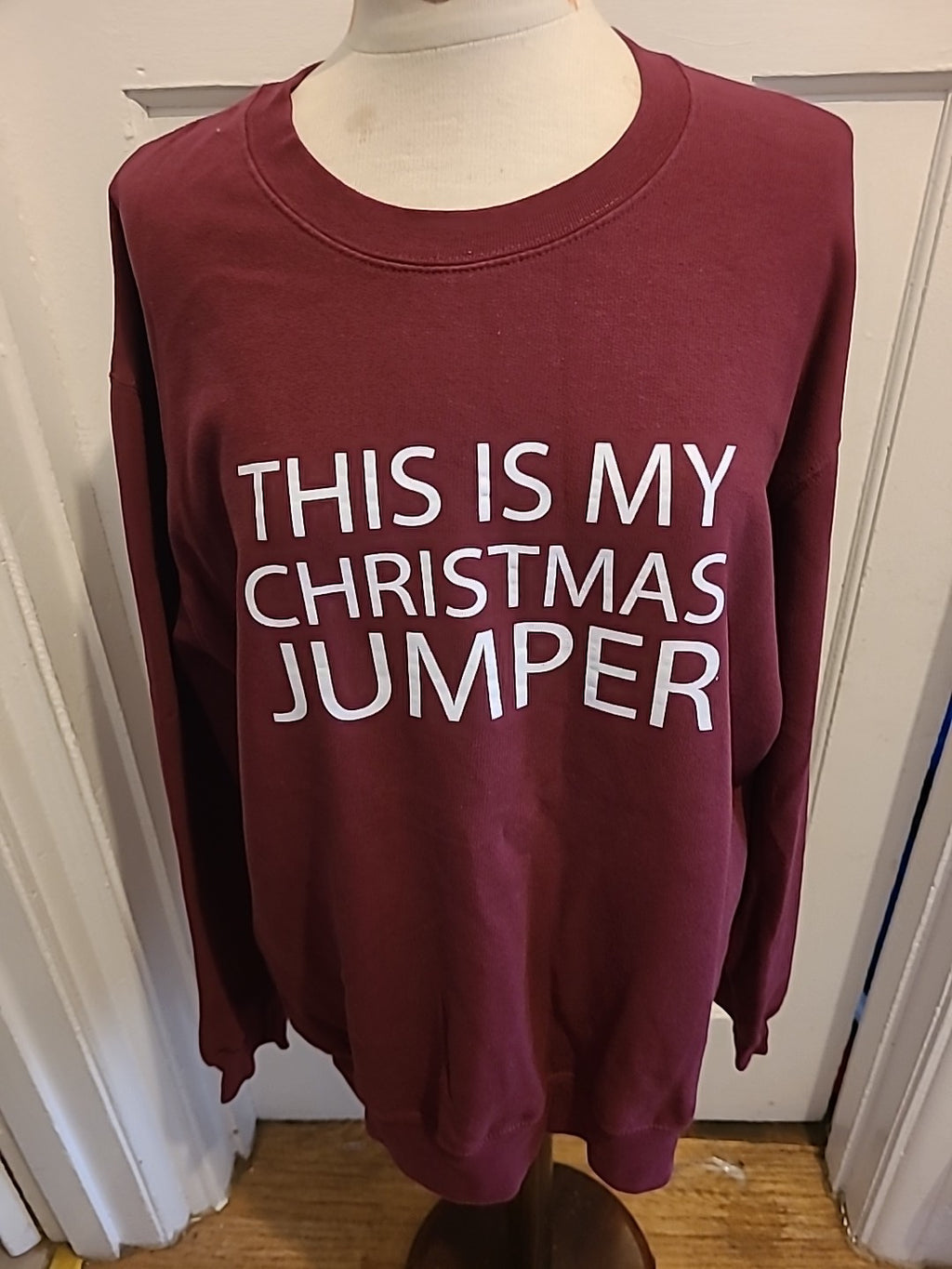Mens Size 2XL Purple"Christmas" Long Sleeved Sweatshirt