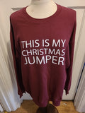 Mens Size 2XL Purple"Christmas" Long Sleeved Sweatshirt