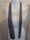 Mens St Michael Silver Grey And Red Polyester Tie