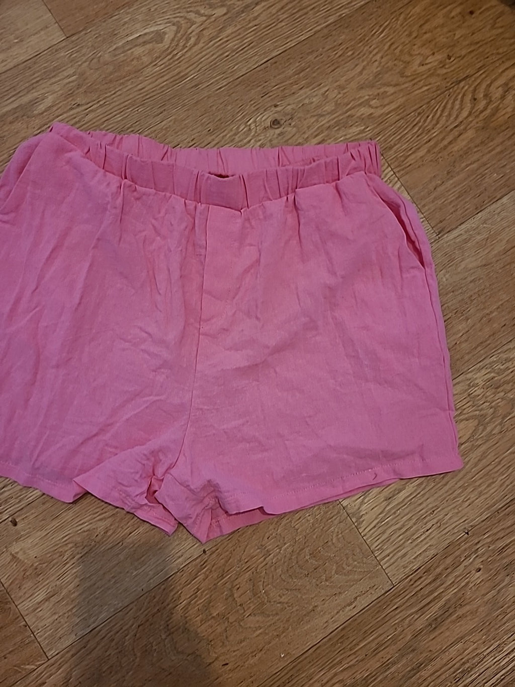 Ladies Size XL Pink Elasticated Boyfriend Shorts