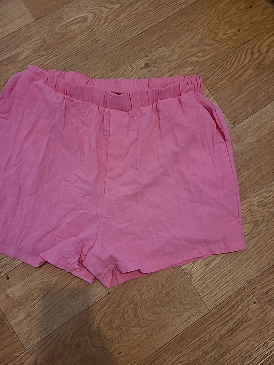 Ladies Size XL Pink Elasticated Boyfriend Shorts