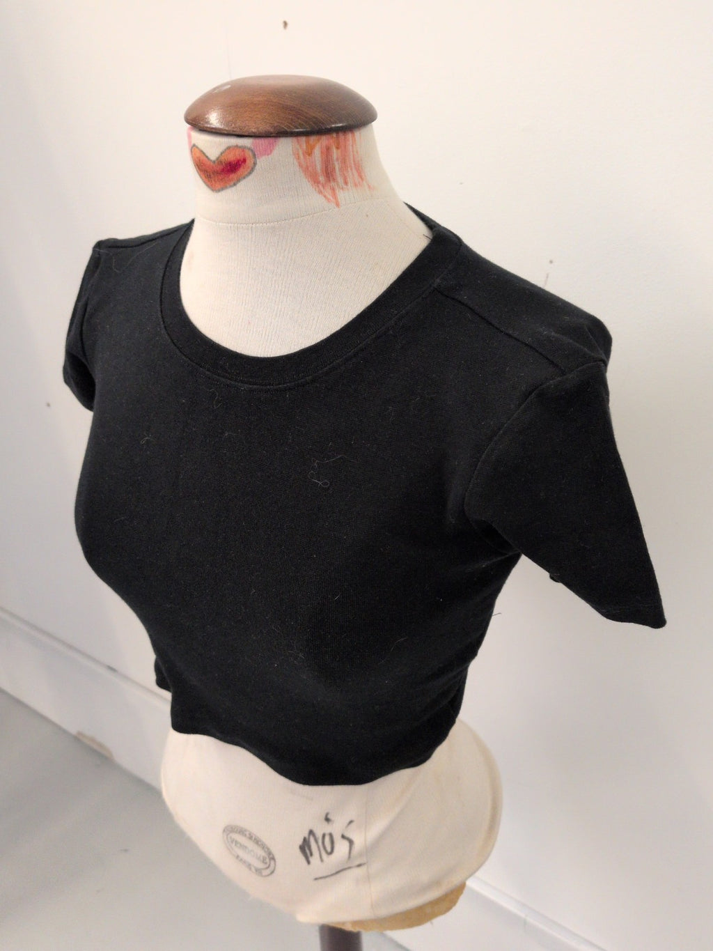 Zara Small Black Short Sleeve Crop T-shirt