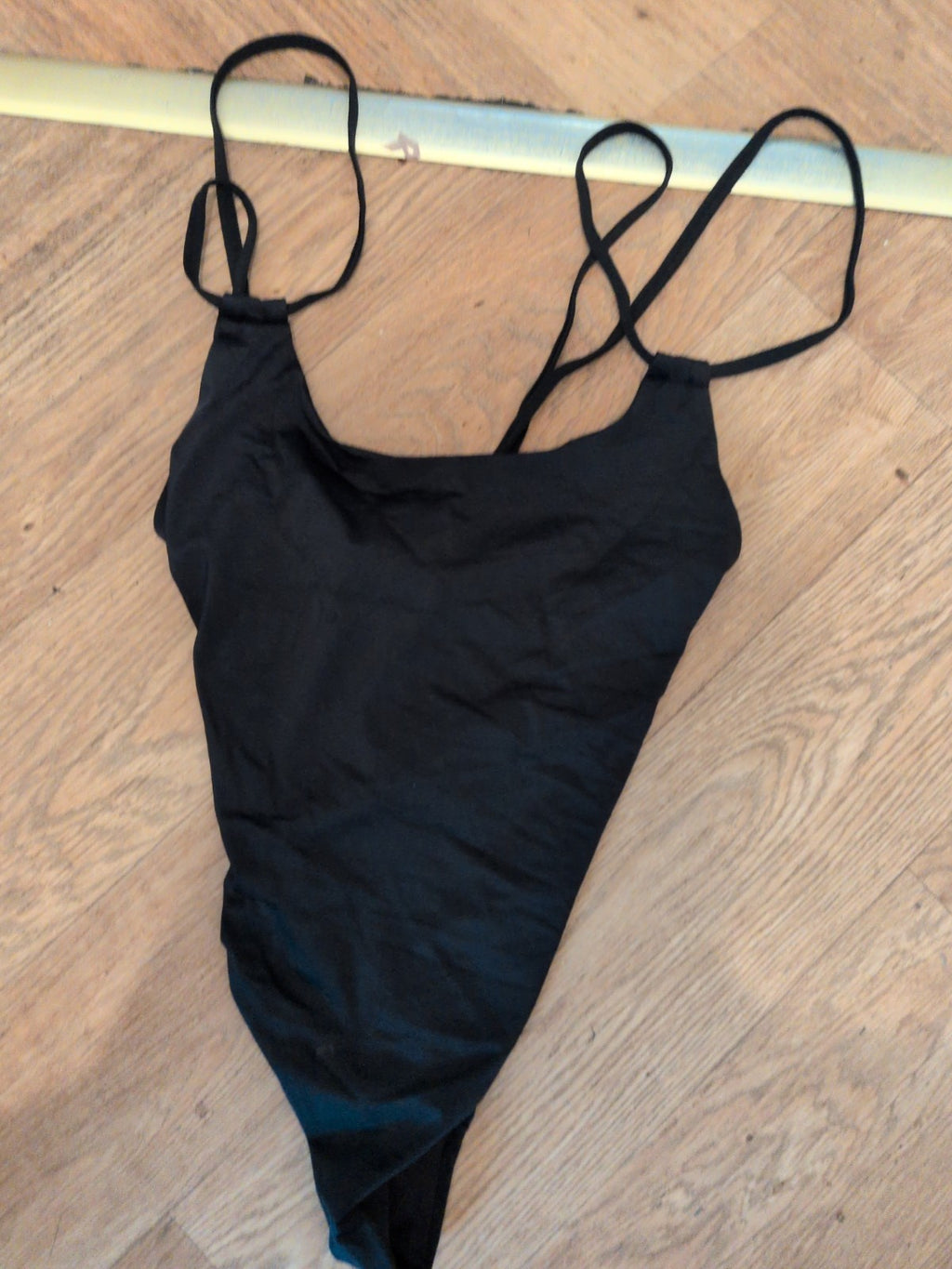 ASOS M/L Black Spaghetti Strap Swimsuit