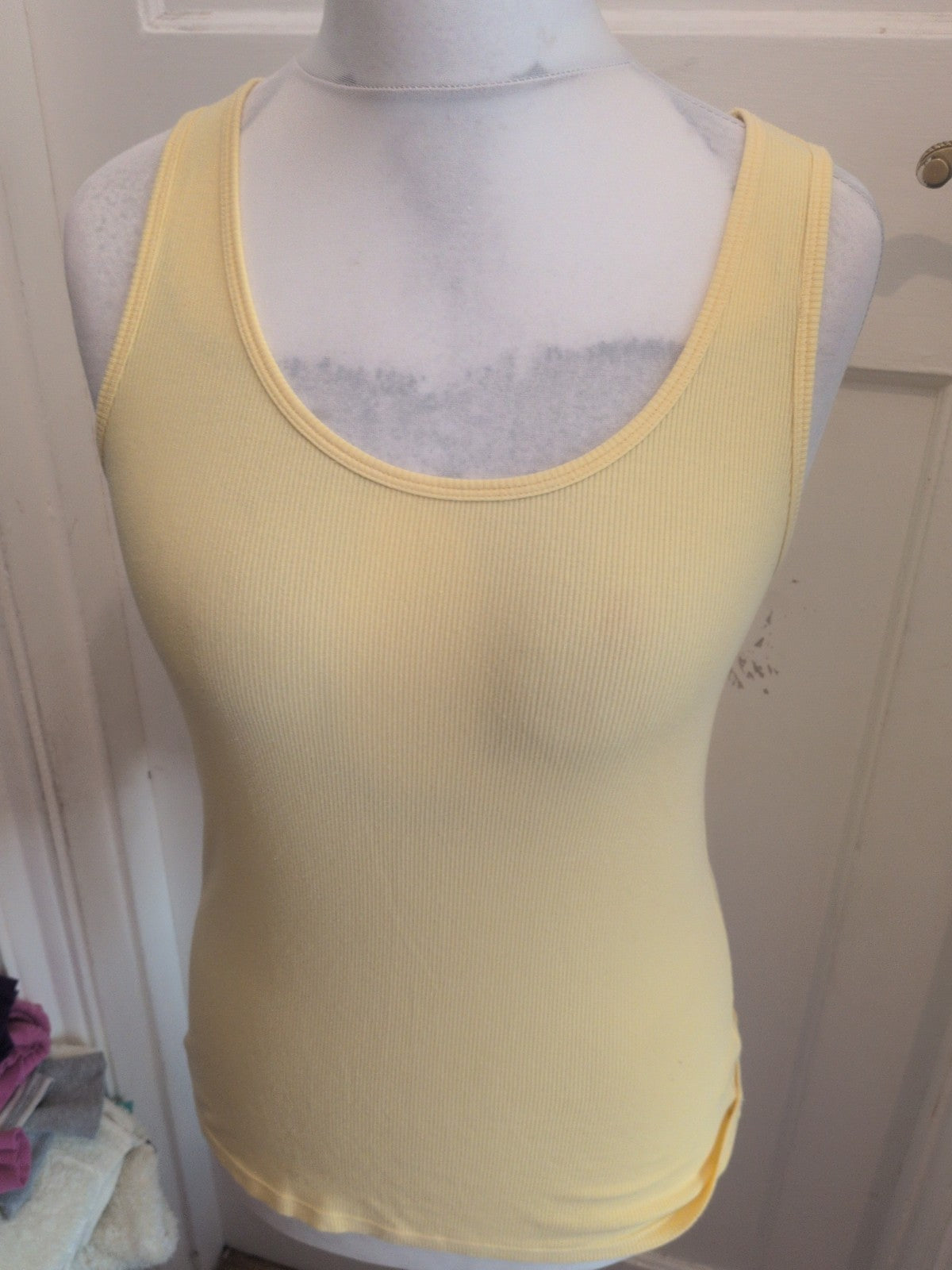 Marks And Spencers 14 Yellow Vest Tank Top