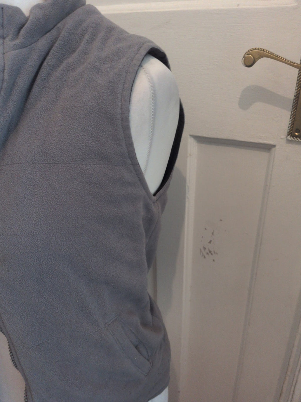 Medium Grey Lined Full Zip Gilet
