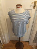 Brand New Ladies Pep&Co Size 2XL Blue And White Striped Top
