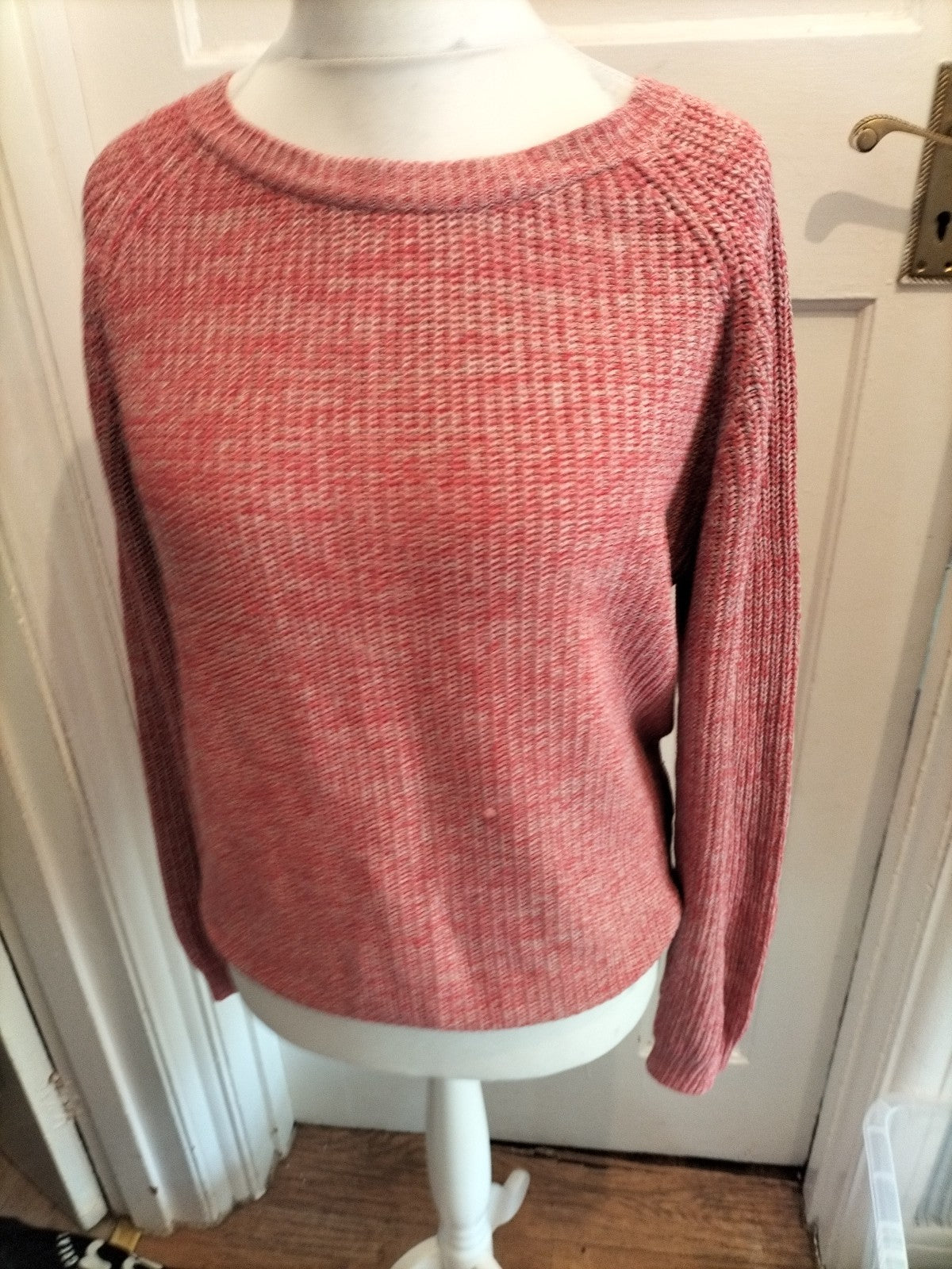 Primark 16 Red Fleck Long Sleeve Jumper Pullover