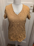 Marks And Spencer 12 Pale Mustard Short Sleeve T-shirt