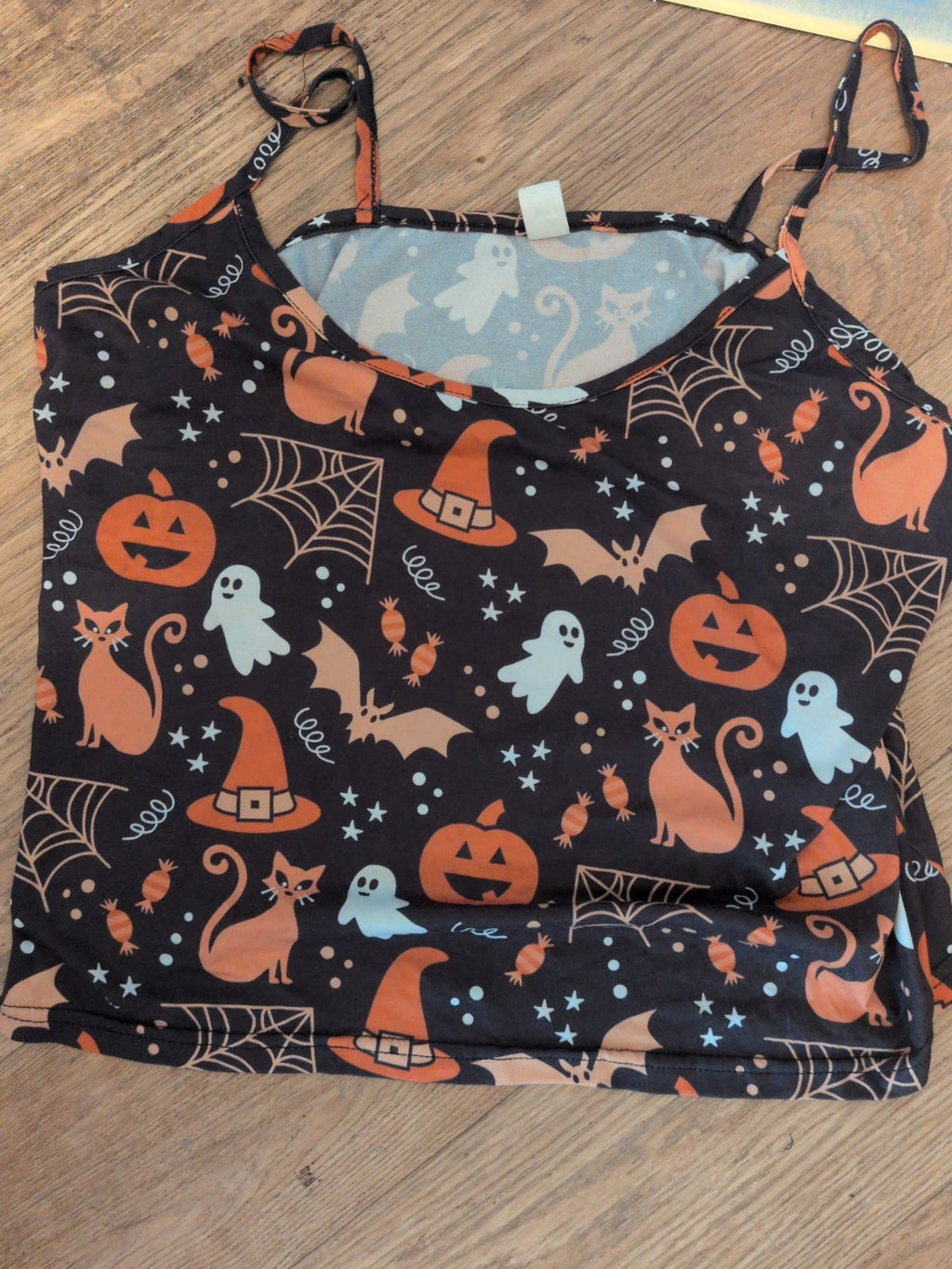 XL Halloween Pattern Sleeveless Pyjama Top