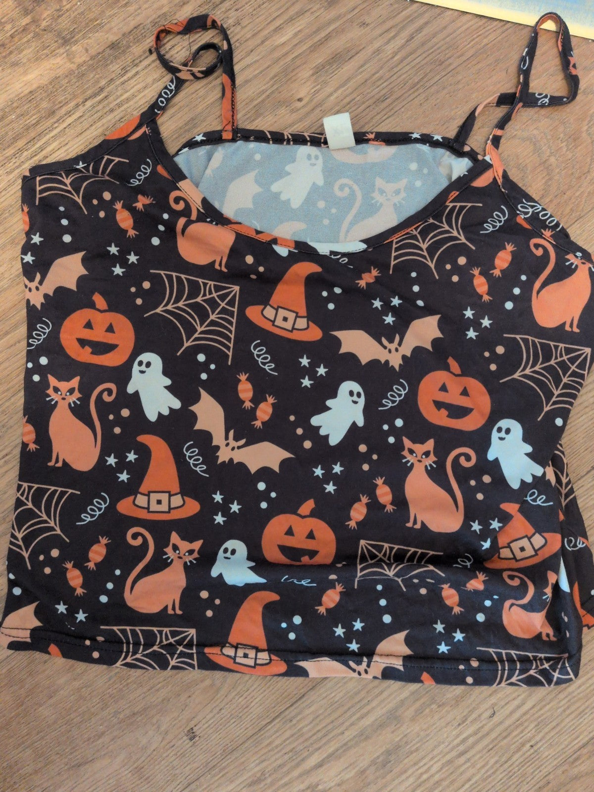 XL Halloween Pattern Sleeveless Pyjama Top