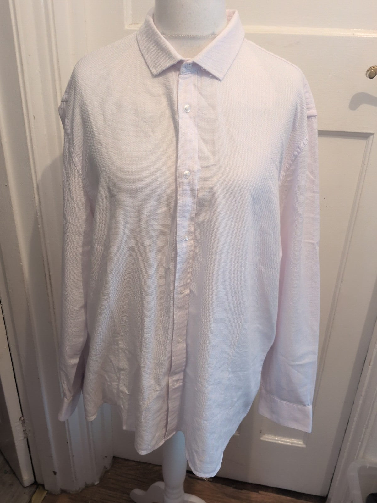 Primark 2XL White Long Sleeve Regular Fit Shirt