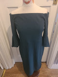 Ladies H&M Size Medium Green Short Sleeve Dress