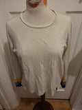 Mens Passenger Size Small Beige Long Sleeved Tshirt