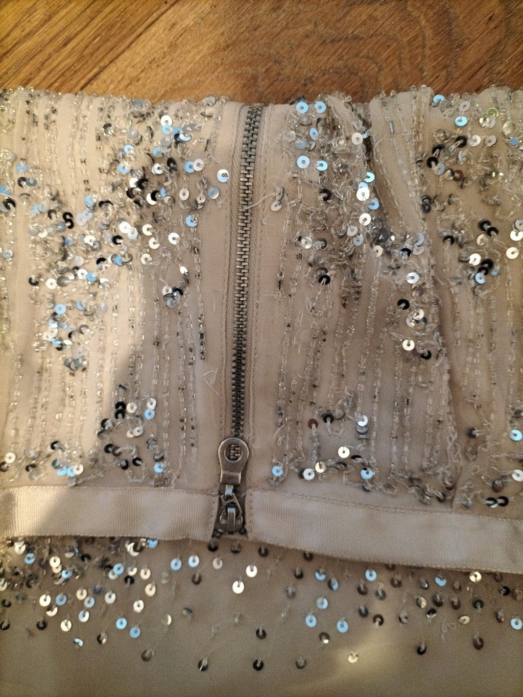 Ladies H&M Size 6 Beige Sequin Skirt