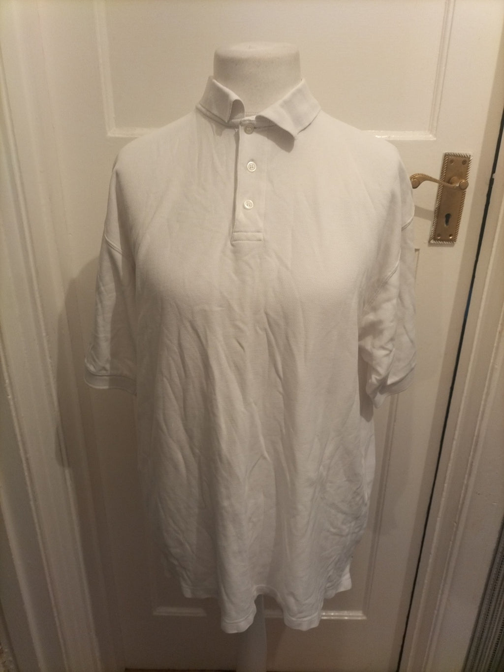 Mwns Springfield Size XL White Short Sleeved Polo