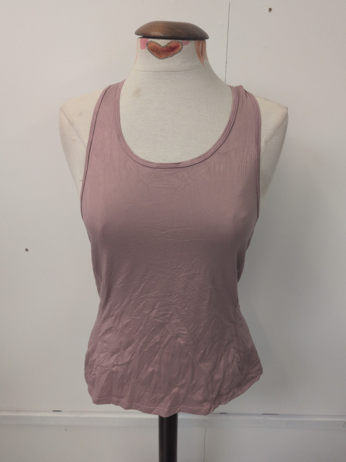 Ladies H&M Sport Side Medium Pink Racer Back Sleeveless T-shirt