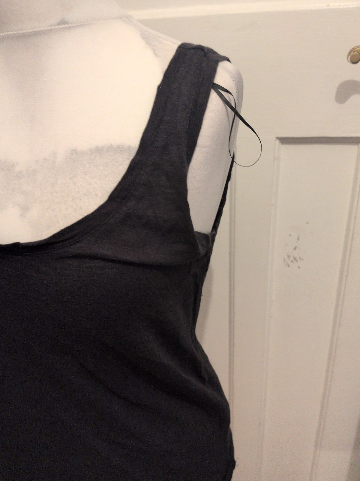Marks And Spencer 10 The Straight Vest Black Sleeveless