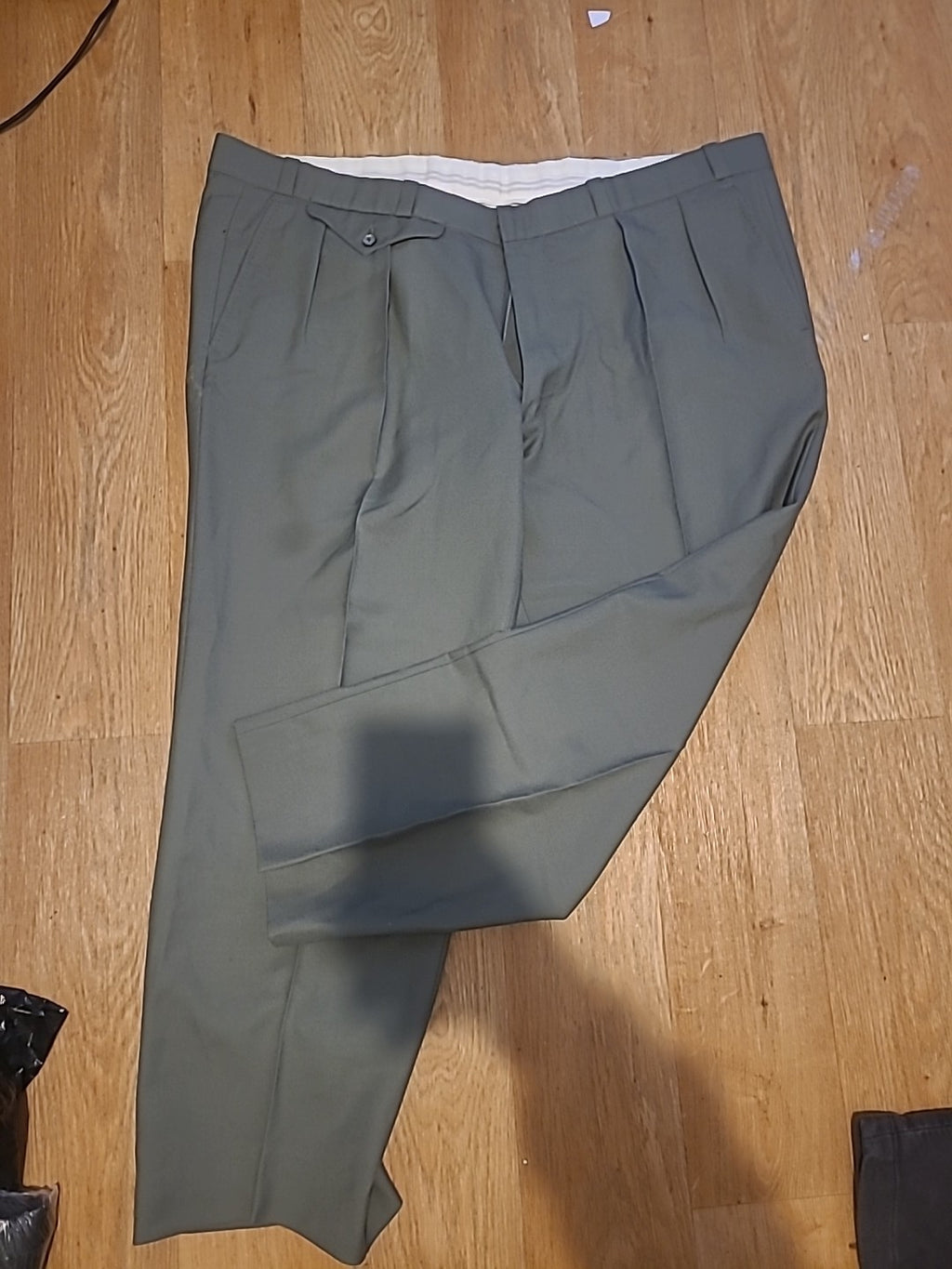 Mens Size 46" Green Formal Trousers