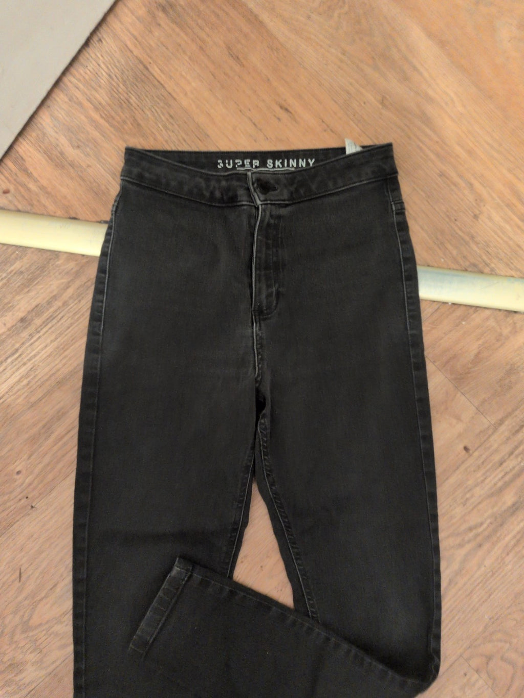 Ladies Marks And Spencer Size 10 Short Black Super Skinny Jeans