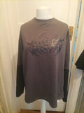 Mens Trend Size 2XL Brown And Black Long Sleeved Tshirt