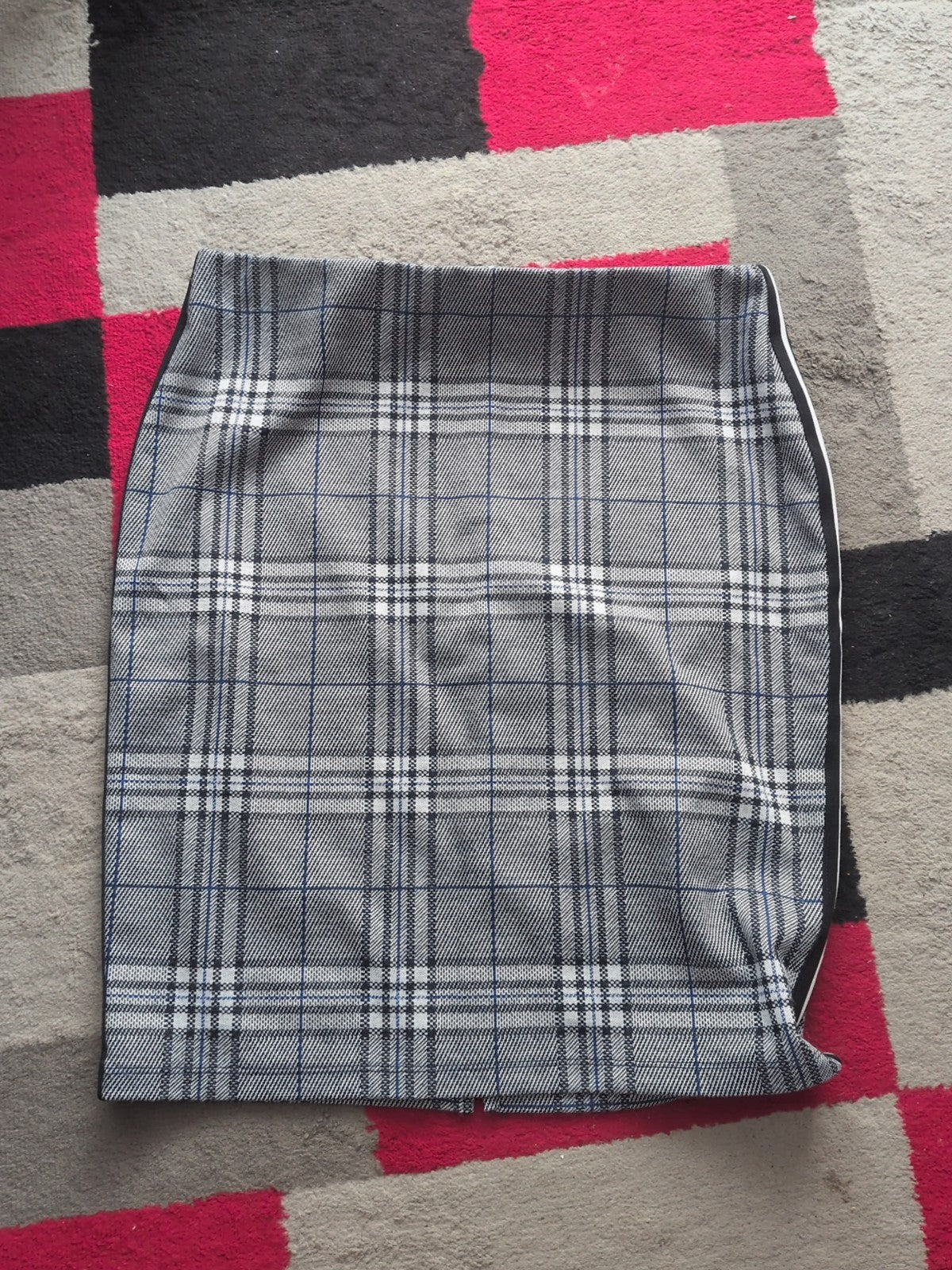 Ladies Marks And Spencers Size 16 Blue Mix Elasticated Skirt