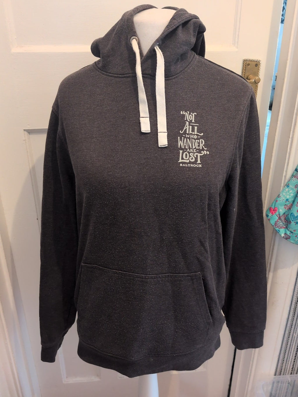 Saltrock Medium Grey Print Pullover Hoodie Bobbling