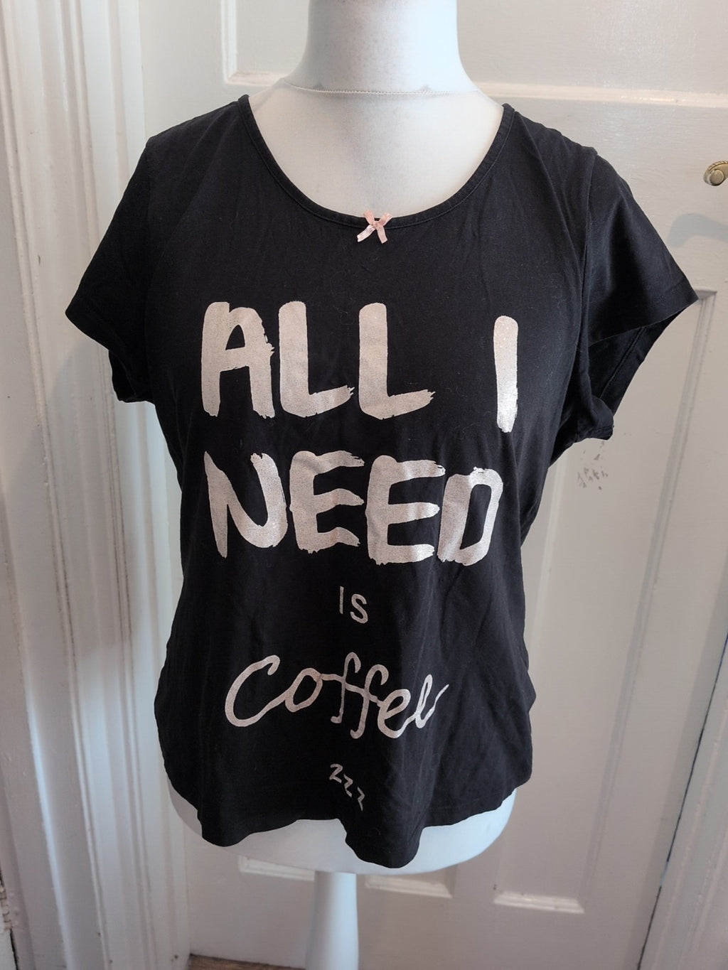 TU 20 Black Coffee Short Sleeve Pyjama Top